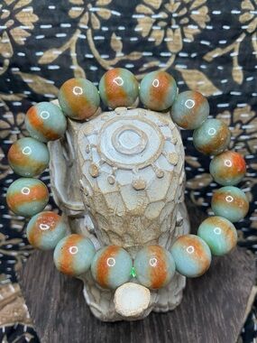 Green/Rust Jadeite 14mm